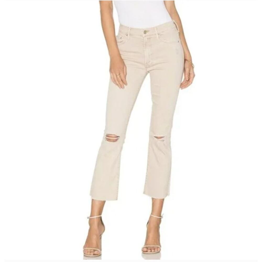 MOTHER Denim Insider Crop Fray Khaki Women's Size 29